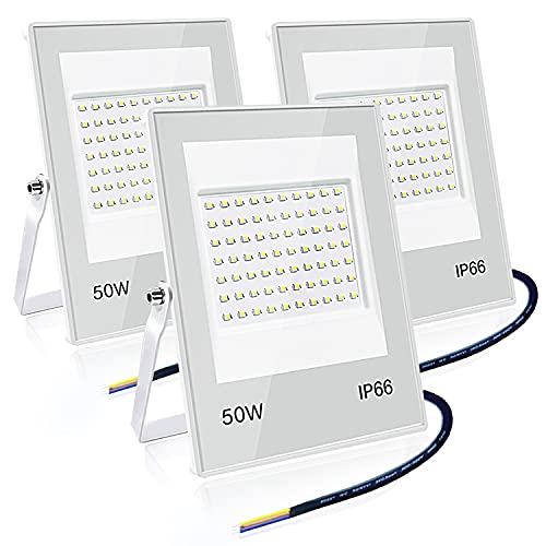 Lysed 50W LED Flood Light Outdoor Security Lights Daylight Super Bright Bowfishing Lights IP66 Waterproof