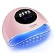 JODSONE UV-Nagellampe, LED-Gel-Nageltrockner, tragbare Gel-Nagellampe mit Auto-Sensor und 4 Timern, für den Heimsalon, Nagelwerkzeuge, Rosa
