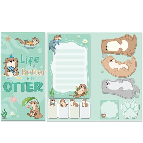 INCOK Otter Gift Sticky Notes - 400 Sheets Cute Animal