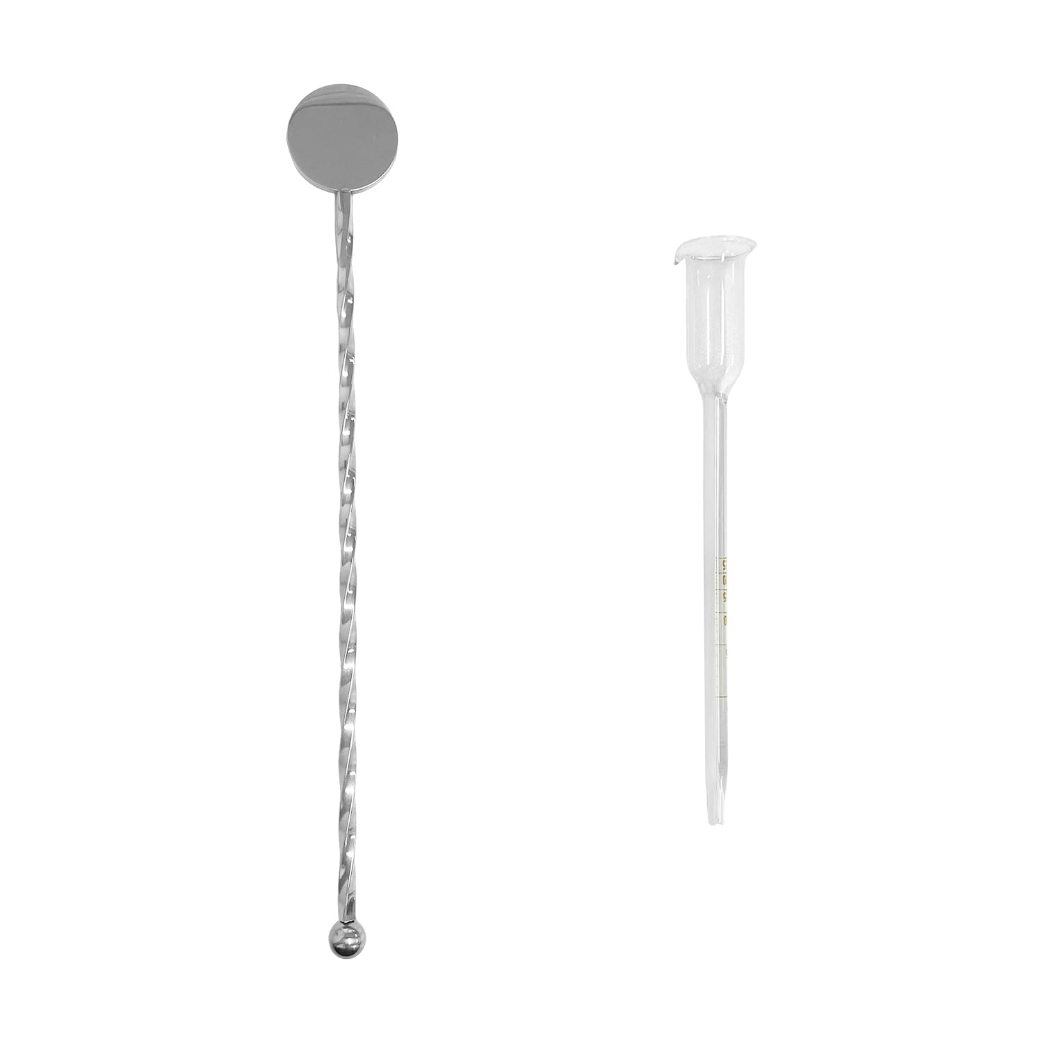 WUFGWBD 1 Piece Of Alcohol Measuring Instrument And 1 Piece Of Stirring Spoon, Household Brewing Tools, Precision Hydrometer, Suitable For Wine And Beer Brewing.