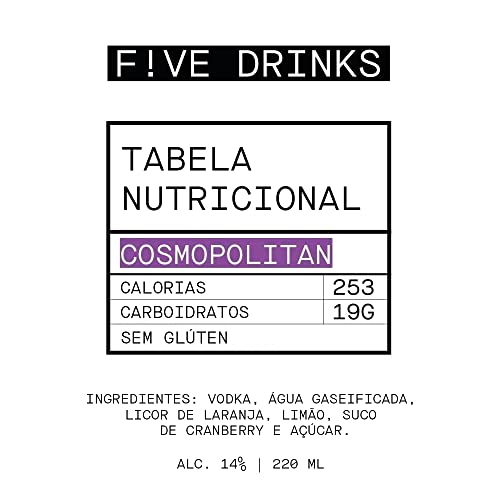 F!ve Drinks Co Pack Cosmopolitan Five 220ml - 4 latas
