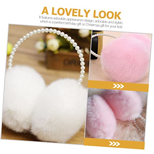 Orejeras de peluche para niña en días de nieve | Dos cubiertas de invierno cómodas y cálidas 6