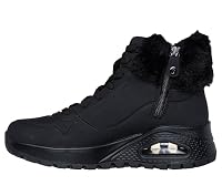 Skechers Damen UNO Rugged Fall Air Trainers, Black Durabuck/Faux Fur, 35.5 EU – Ansicht 5