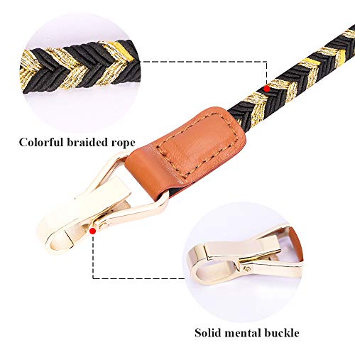 PetsHome Dog Leash, Pet Leash Strong Durable 6 FT Leash for Control Safety Training, Walking Lead for Small to Large Dogs Black