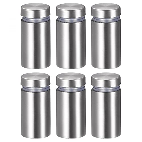 uxcell 5/8 Dia x 1-1/2"(16x32mm) Standoff Screws Wall Mount Sign Holders Acrylic Glass Nails 6pcs
