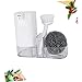 Outanaya Set Steel Wire Ball Cleaning Brush Kitchen Scrubbers Sink Brush Holder Household Handle Wire Brush Dish Brush Holder Kitchen Sink Soap Dispenser Steel Wire Ball Brush White