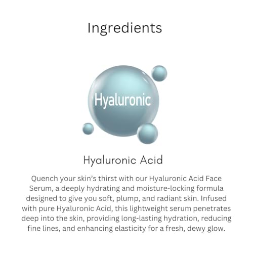 Image of khadi Hyaluronic Acid Face Serum for Glowing Complexion, Long-lasting Hydration & Moisturizing, Suitable for All Skin Types, 30ml