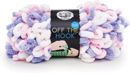 Image of Lion Brand Yarn Off the Hook Yarn, Bulky No-Needle Craft Yarn for Crocheting, Hand-Knitting Yarn, 5-Pack, Unicorn