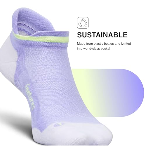 Image of Feetures Elite Max Cushion No Show Tab - Running Socks for Men & Women, Athletic Compression Socks, Moisture Wicking