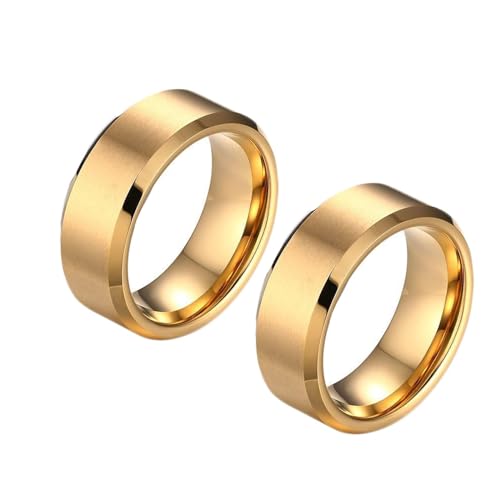 Bague de fiançailles couple en tungstène or pour sceller votre promesse