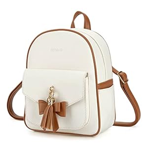 ECOSUSI Damen Rucksack Klein Soft Pu Leder Rucksäcke Schultaschen Wasserdichte Damenrucksäcke Kleine (Mehrfarbig)