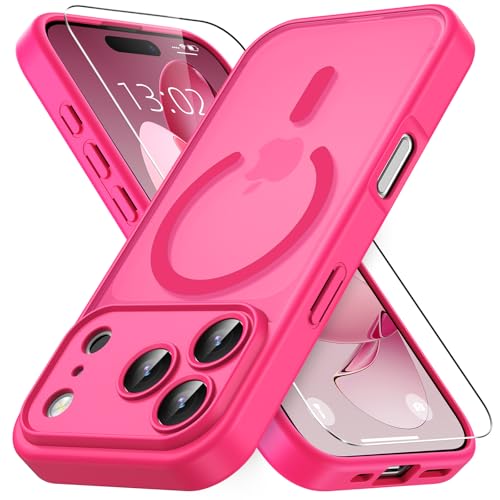 Coque iPhone 17 Pro Max rose protection militaire fine et translucide