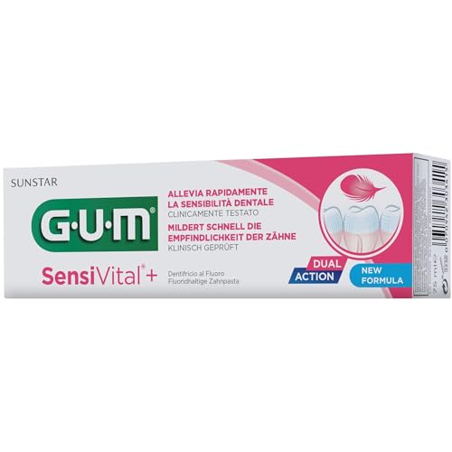 GUM SensiVital+ Zahnpasta, 75 ml Dentifricio