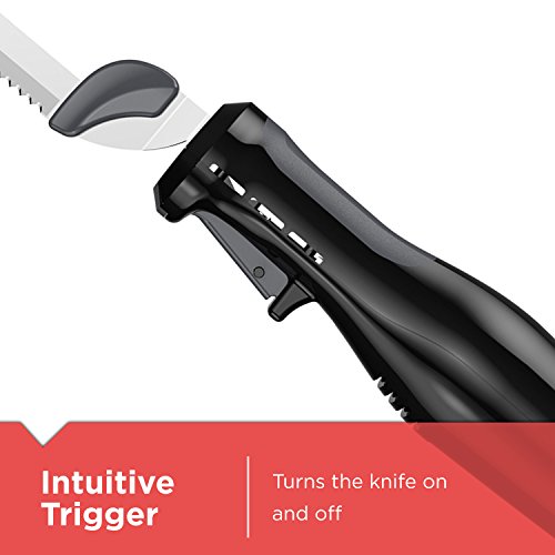 Black+Decker Comfort Grip Electric Knife with 7-Inch Stainles Steel Blades & Safety Lock Button, Ideal for Carving, Slicing & Cutting Meats, Turkey Bread & Craft Foam, Dishwasher Safe Black+Decker Comfort Grip Electric Knife with 7-Inch Stainles Steel Blades & Safety Lock Button, Ideal for Carving, Slicing & Cutting Meats, Turkey Bread & Craft Foam, Dishwasher Safe