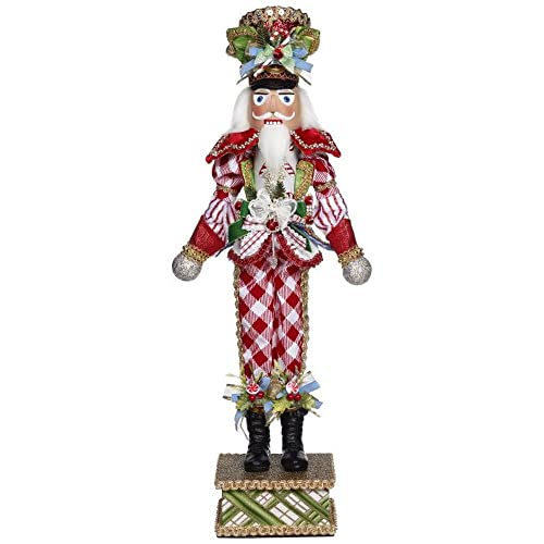 Mark Roberts 2022 Candy Peppermint Nutcracker - Small 24 Inches, Festive Nutcracker Christmas Decor for Home