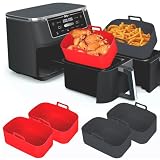 Silicone Air Fryer Liners for Ninja - Reusable 8 Qt Bowl for Foodi DZ201 Dual...