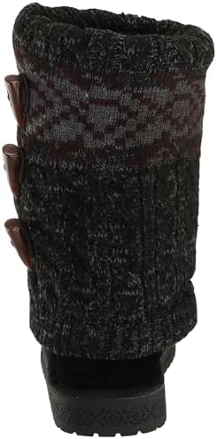 MUK LUKS Women's Cheryl Fashion Boot, Ebony Marl, 7 | Image 2