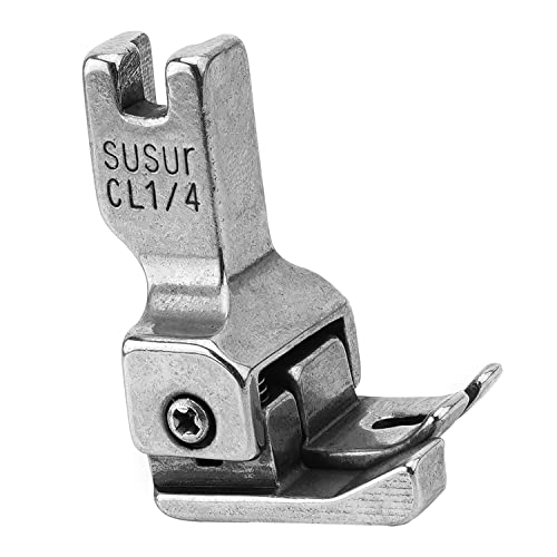 Image of Othmro 1Pcs Industrial Sewing Machines CL Left Side Edge Guide Compensating Presser Foot Metal Presser Feet Sewing Presser Foot 1 /4inch for Replacement Accessories Silver