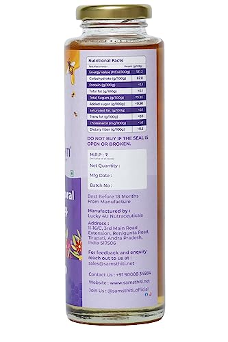 Image of SAMSTHITI Multifloral Honey Organic Original Honey Best For Healthy & Tasty | Pack of 1 | 480gram