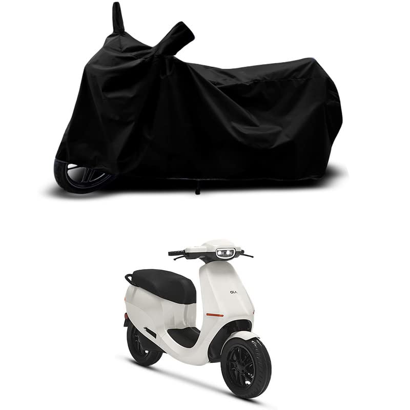 Image of 100% Scratchproof /UV-Rays /Heat Protection /Birds Dropping /Water Resistant /Dust Proof /Waterproof /Full Bike Scooty Two Wheeler Body Cover Compatible for Ola S1 BS6 All Varients[Black]