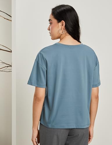 Image of Symbol Premium Women Super Soft Cotton Round Neck Solid T-Shirt (Stylish | Oversized Fit) (Available in Plus Sizes)