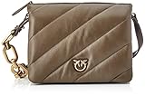 tracolla Pinko Twins Mini Maxi Quilt 1 CL She, Borsa Donna, L66Q_Verde Kaki-Antique Gold, U