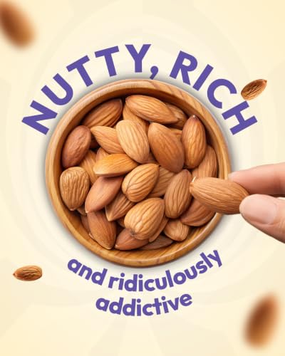 Image of Almonds 1kg (500g * 2) by True Elements - Clean and Premium Almonds | Badam Dryfruits | Healthy and Diet Snacks | Dry fruits for Festive Eating