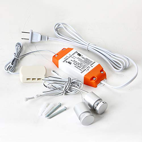 Topnike Led Sign Standoffs 1"×1", Silver Aluminum, White Led Standoff Sign Holder, For Glass, Acrylic And Other Transparent Plates, Pack Of 4 Led Standoffs With 1 Power Supply. #TOP6