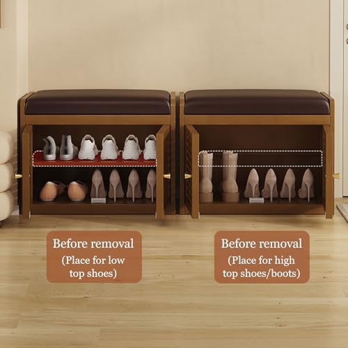 Banc de rangement à chaussures à 2 niveaux pour optimiser l'espace - 6