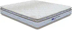 Colchão Casal Probel Espuma D33 Pillow Top 138x188x18cm Guarda Costas Lyon Branco/Bege