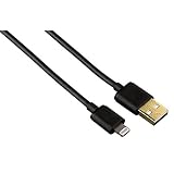 Hama USB-Lade- und Daten-Kabel (geeignet für Apple iPhone 5/5s/5c/6/6s/6 Plus/6s Plus/7/7 Plus, Apple MFI zertifiziert, Lightning 8 Pin auf USB-A-Stecker) schwarz