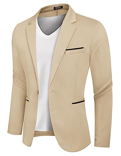 Image of COOFANDY Men's Casual Blazer Jacket Slim Fit Sports Coat Business Suit Jackets One Button