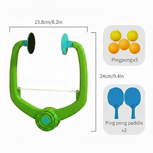 Image of Humming Bird Kids Indoor Table Tennis Trainer | Door-Mounted Ping Pong Set with 2 Paddles & 5 Balls | Active Play Sports Game for Children Ages 5+ | Non-Toxic Sports Toy for Indoor Play