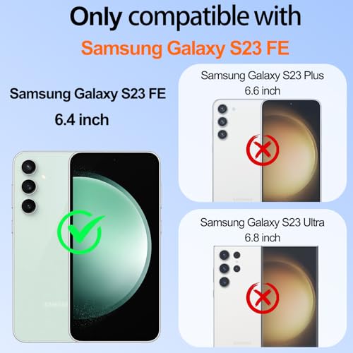Gritup for Samsung Galaxy S23 FE Case | 2Pcs Screen Protector | 360° Rotation Ring Holder Magnetic Kickstand, Plating Gold Edge Soft TPU Shockproof Protective Cover for S23 FE, Purple - image 2