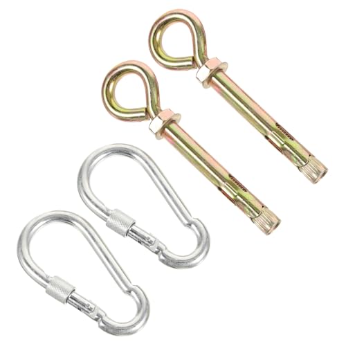 FUNOMOCYA 1 Set Ceiling Hanging Hook Over The Door Organizer Room Fan Hammock Swing Hanging Kit Stainless Steel