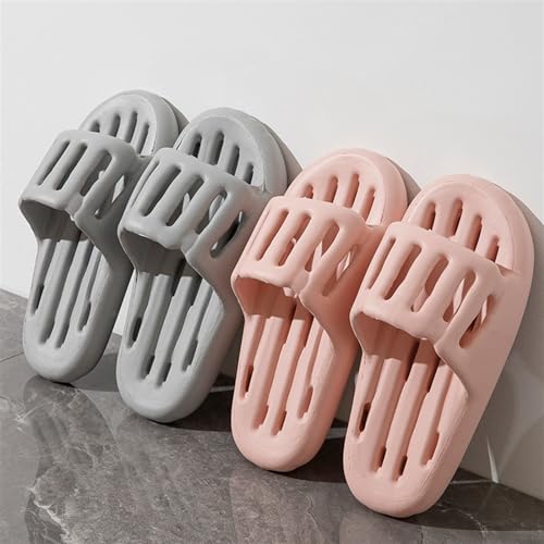 Slippers Bathroom Slippers with Drain Holes Women Men Non-Slip Home Slippers Quick Drying Shower Slides EVA Shower Shoes Summer Sandals(Black,44-45)3