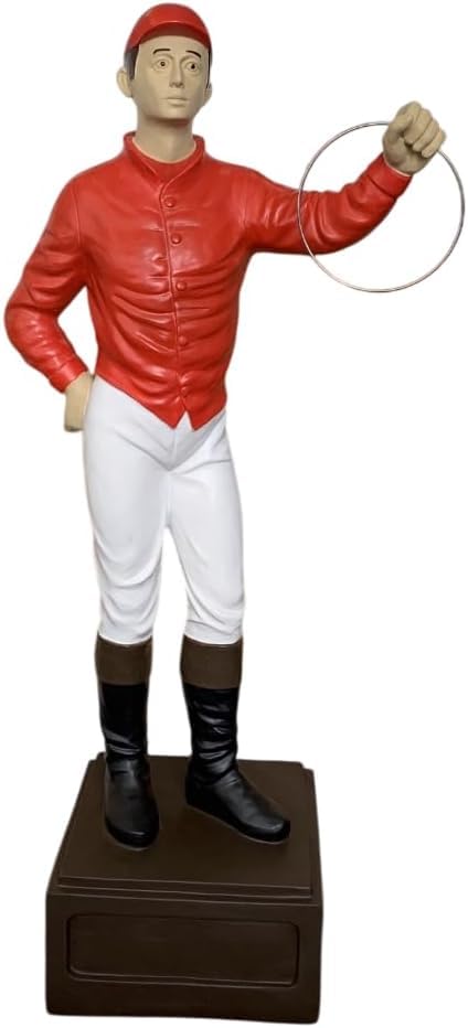 Classic Lawn Jockeys Red Garden Statue Lawn-Jockeys, 36' Height