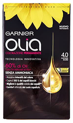 Olia 4.0 Marrón Oscuro Tinte Sin Amoníaco Enriquecido con Aceites Florales Set 6