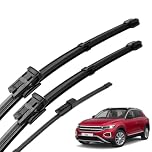 Set Di Spazzole Tergicristallo Anteriori E Posteriori LHD Per VW T-Roc 2017-2024, Parabrezza, Finestrini, Pioggia, 26"+20"+13"