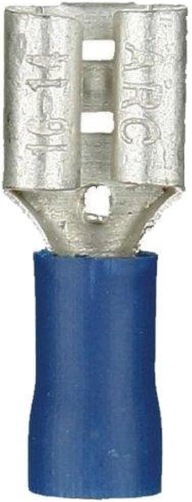 Install Bay BVFD205 Vinyl Female Connector 16/14 Gauge .205, Blue (100-Pack)