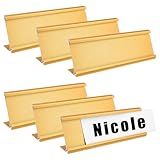 FINGERINSPIRE 6 Stück Namensschildhalter Aus Aluminium 180x31x53mm Golden Für Schreibtisch Büro Besprechungsraum Oder Andere Geschäftliche Veranstaltungen