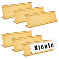 FINGERINSPIRE 6 Stück Namensschildhalter Aus Aluminium 180x31x53mm Golden Für Schreibtisch Büro Besprechungsraum Oder Andere Geschäftliche Veranstaltungen