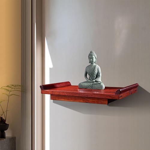 Table d'autel de Bouddha suspendue, support méditation et étagère Puja