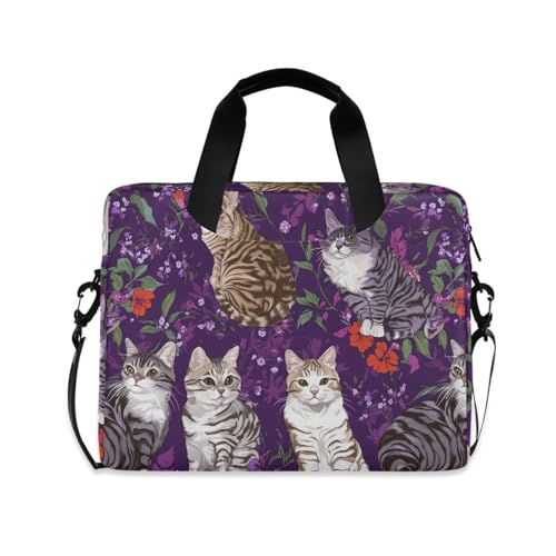 Funda para portátil 15.6 pulgadas con asa y correa morada miniatura 1