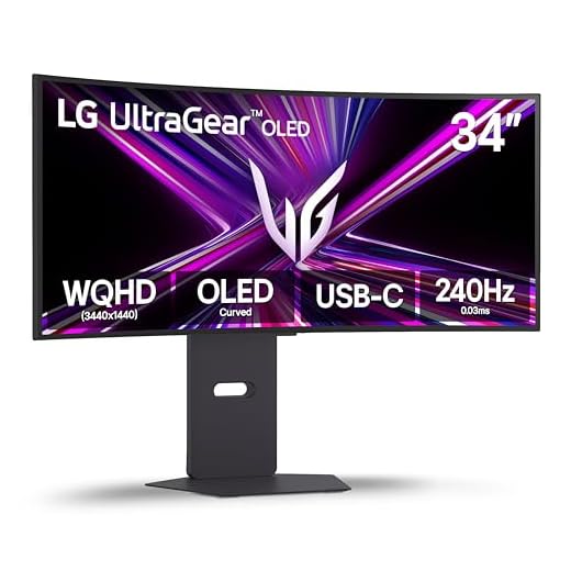 LG 34GX900A-B 34-Inch Ultragear WQHD (3440 x 1440) OLED Curved Gaming Monitor, 240Hz, 0.03ms, NVIDIA G-Sync, VESA DisplayHDR True Black 400, HDMI 2.1, DisplayPort, USB Type-C PD 65W, Black
