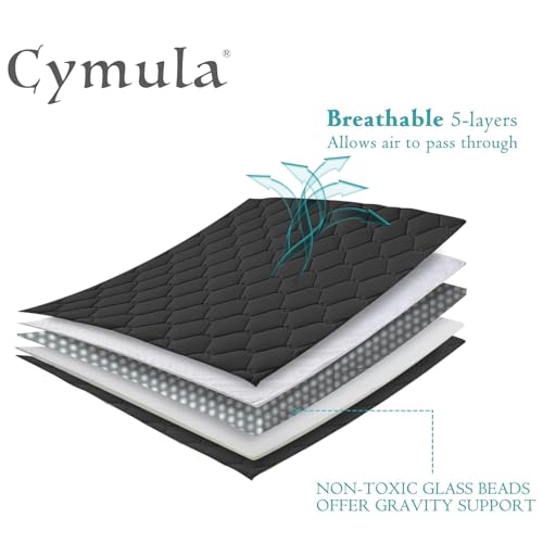 CYMULA Weighted Blanket for Adults (25lbs 88"x104" King Size) - Cooling Breathable Heavy Blankets for Summer Winter - Ultra Microfiber Soft Comfort Blanket with Glass Beads - Gifts for Men/Women