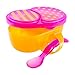 Sassy First Solids Bowl and Spoon, Pink/Orange