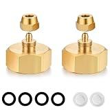 YELUN Drip irrigation hose connector, Garden Hose Adapter, Standard 3/4" GHT Female Thread to 1/4" Tube Adapter for Water Hose, Convert 3/4" Garden Hose to 1/4" Tube Drip Irrigation Parts (2 PCS)