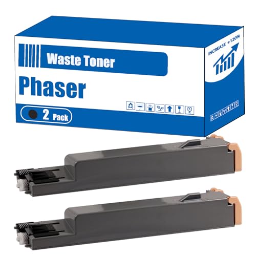 Image of Compatible for Xerox Phaser 6700 Waste Toner Cartridge Phaser 6700 6700DN 6700DT 6700DX 6700N Printers, High Yield 25000 Pages, Accurate Imaging Rich Colors (2-Pack Black)