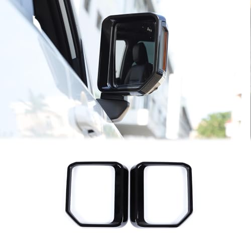 Rearview Mirror Rain Shield Cover Compatible with Toyota Land Cruiser Prado 250 J250 LC250 2024 2025 Accessories, Rear View Mirror Rain Shield Visor Guard Cover, 2Pcs (Piano Black)
